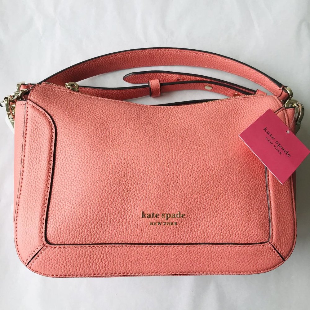 Kate spade Crush Pebbled Medium Crossbody Rose  Detachable Strap / Top Handle - Picture 11 of 11
